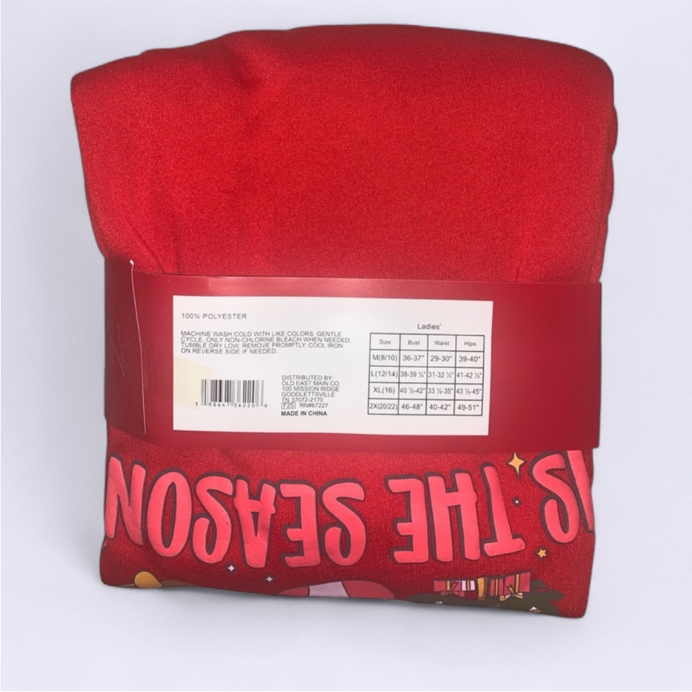 NWT. Holiday Style Red Ladies' Sweatshirt. Size L. - Picture 2 of 4